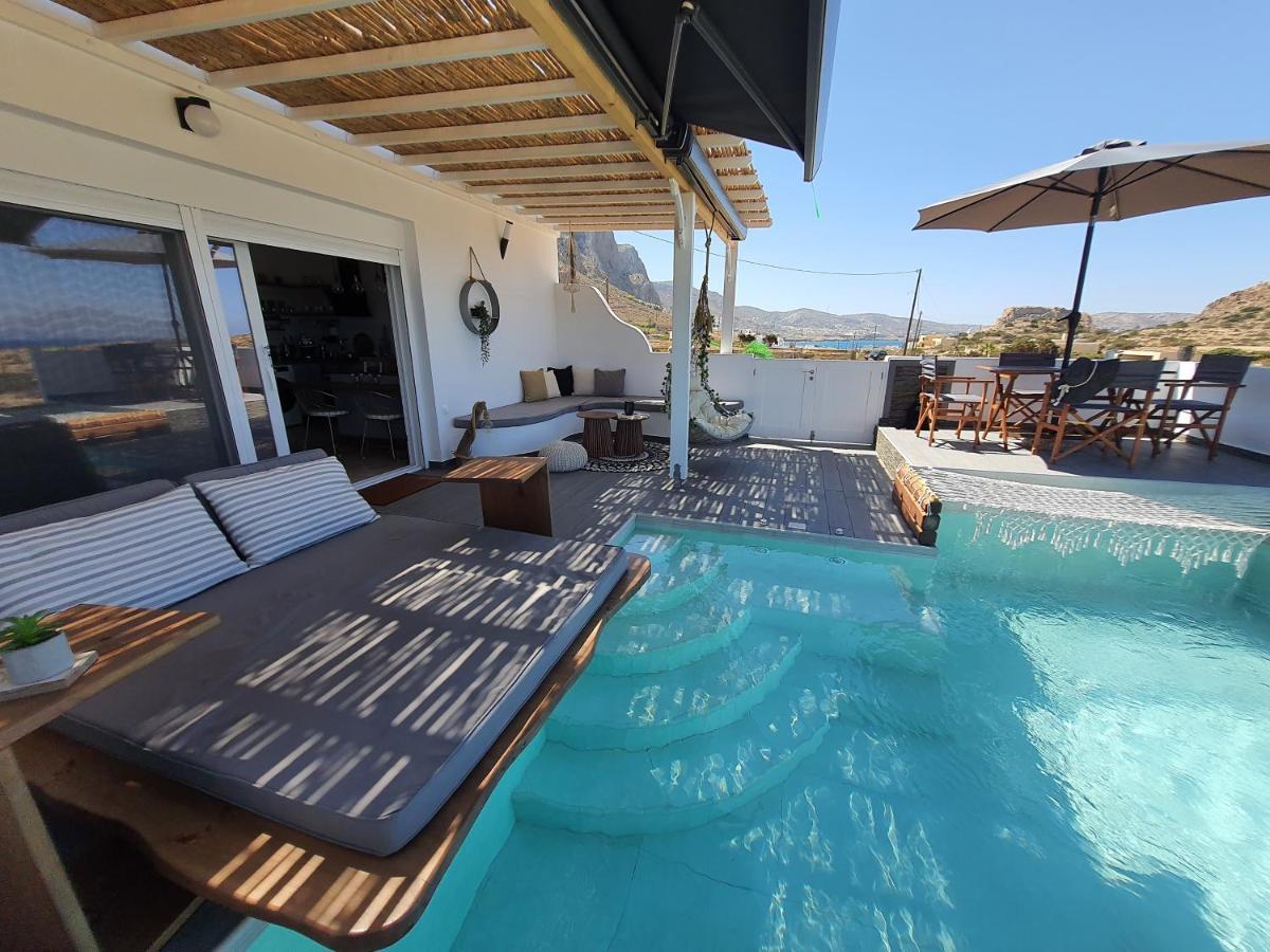 Tramonto Luxury Villa No2 - Breathtaking Sunset View 弗伊尼基昂 外观 照片