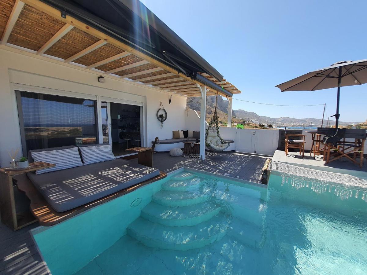 Tramonto Luxury Villa No2 - Breathtaking Sunset View 弗伊尼基昂 外观 照片